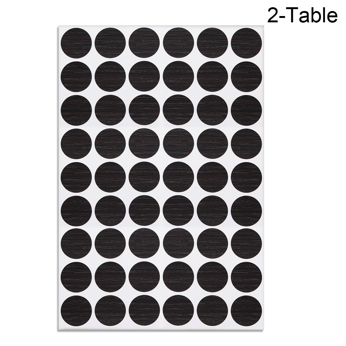 uxcell Uxcell Screw Hole Covers Stickers Textured Plastic Self Adhesive Stickers for Wood Furniture Cabinet Shelve Plate 21mm Dia 108pcs in 2Sheet Black, PC-107