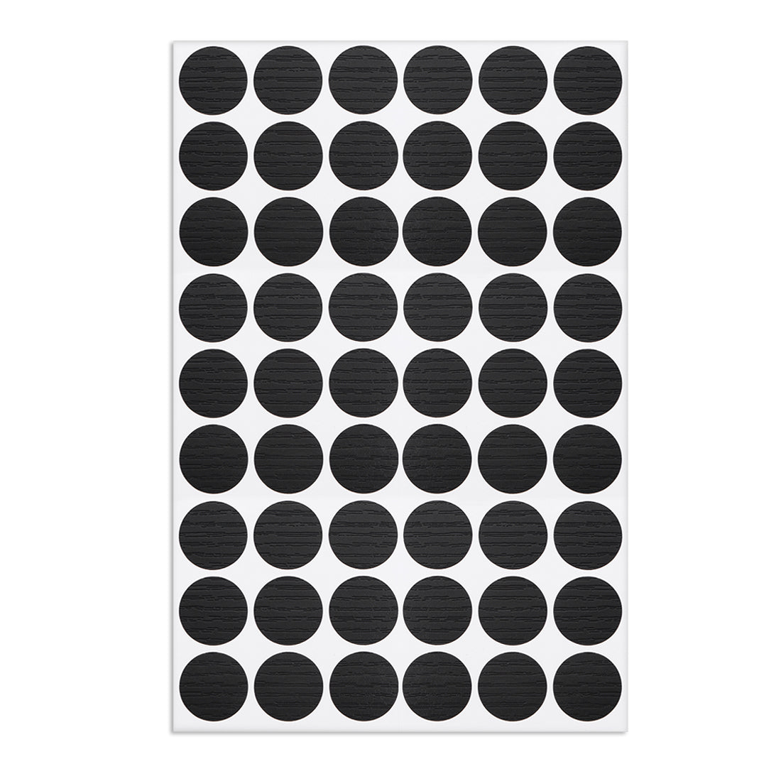 uxcell Uxcell Screw Hole Covers Stickers Textured Plastic Self Adhesive Stickers for Wood Furniture Cabinet Shelve Plate 21mm Dia 54pcs in 1Sheet Black