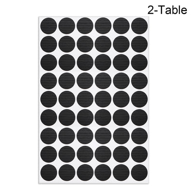 Harfington Uxcell Self-adhesive Screw Hole Stickers,2-Sheet Self-adhesive Screw Covers Caps Dustproof Sticker 21mm 54 in 1