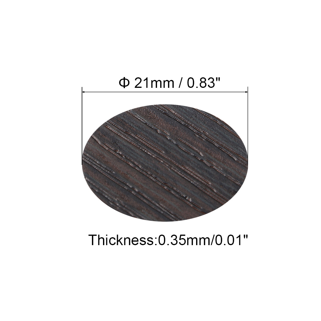 uxcell Uxcell Screw Hole Covers Stickers Textured Plastic Self Adhesive Stickers for Wood Furniture Cabinet Shelve Plate 21mm Dia 108pcs in 2Sheet Dark Coffee