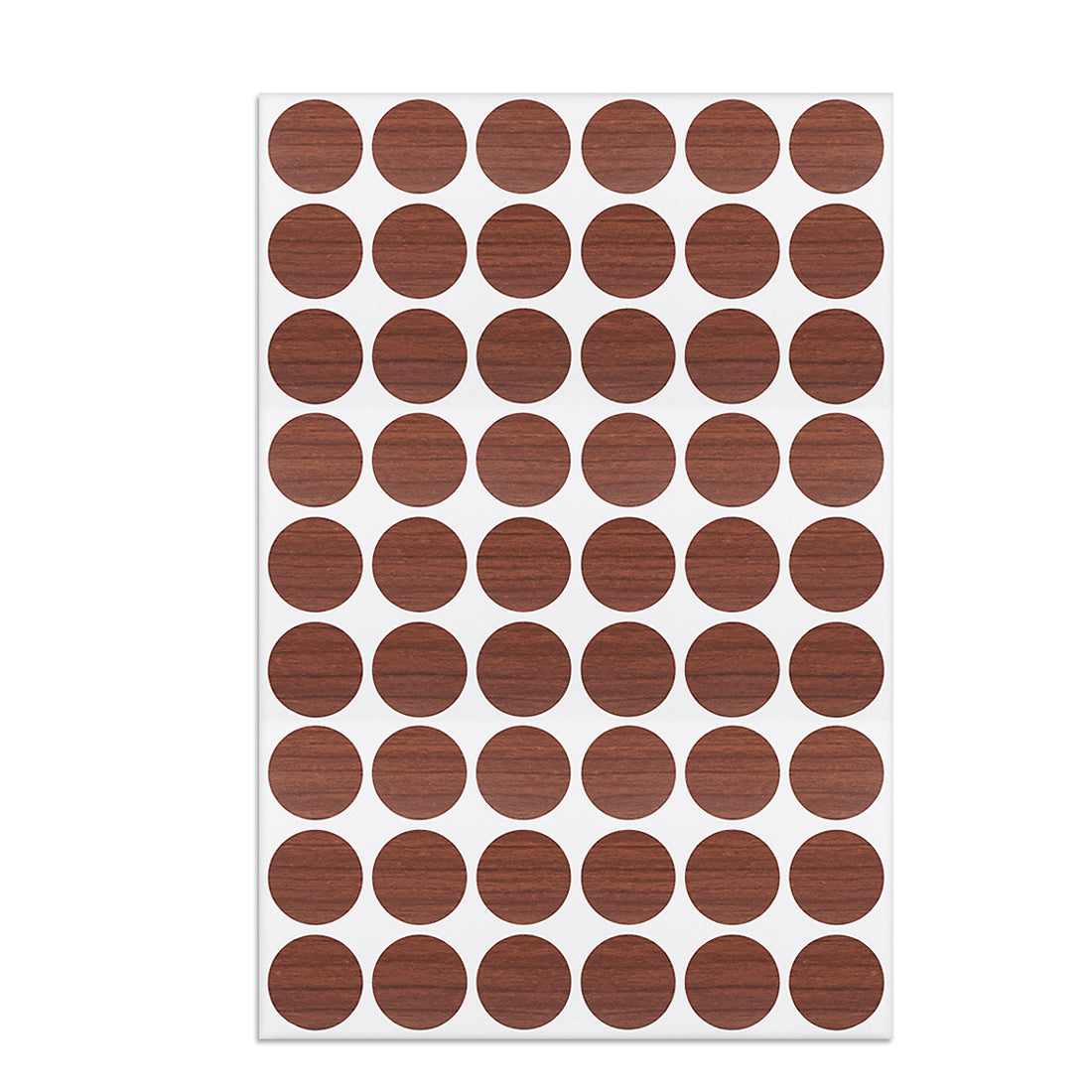 uxcell Uxcell Screw Hole Covers Stickers Textured Plastic Self Adhesive Stickers for Wood Furniture Cabinet Shelve Plate 21mm Dia 54pcs in 1Sheet  Cherry Wood