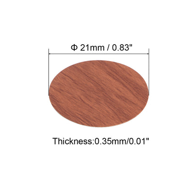 Harfington Uxcell Screw Hole Covers Stickers Textured Plastic Self Adhesive Stickers for Wood Furniture Cabinet Shelve Plate 21mm Dia 162pcs in 3Sheet Cherry