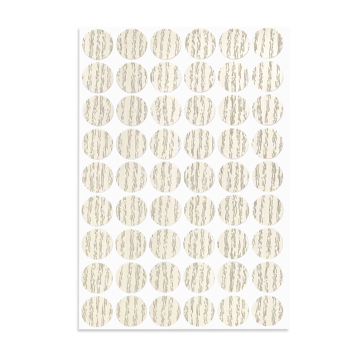 uxcell Uxcell Screw Hole Covers Stickers Textured Plastic Self Adhesive Stickers for Wood Furniture Cabinet Shelve Plate 21mm Dia 54pcs in 1Sheet Beige