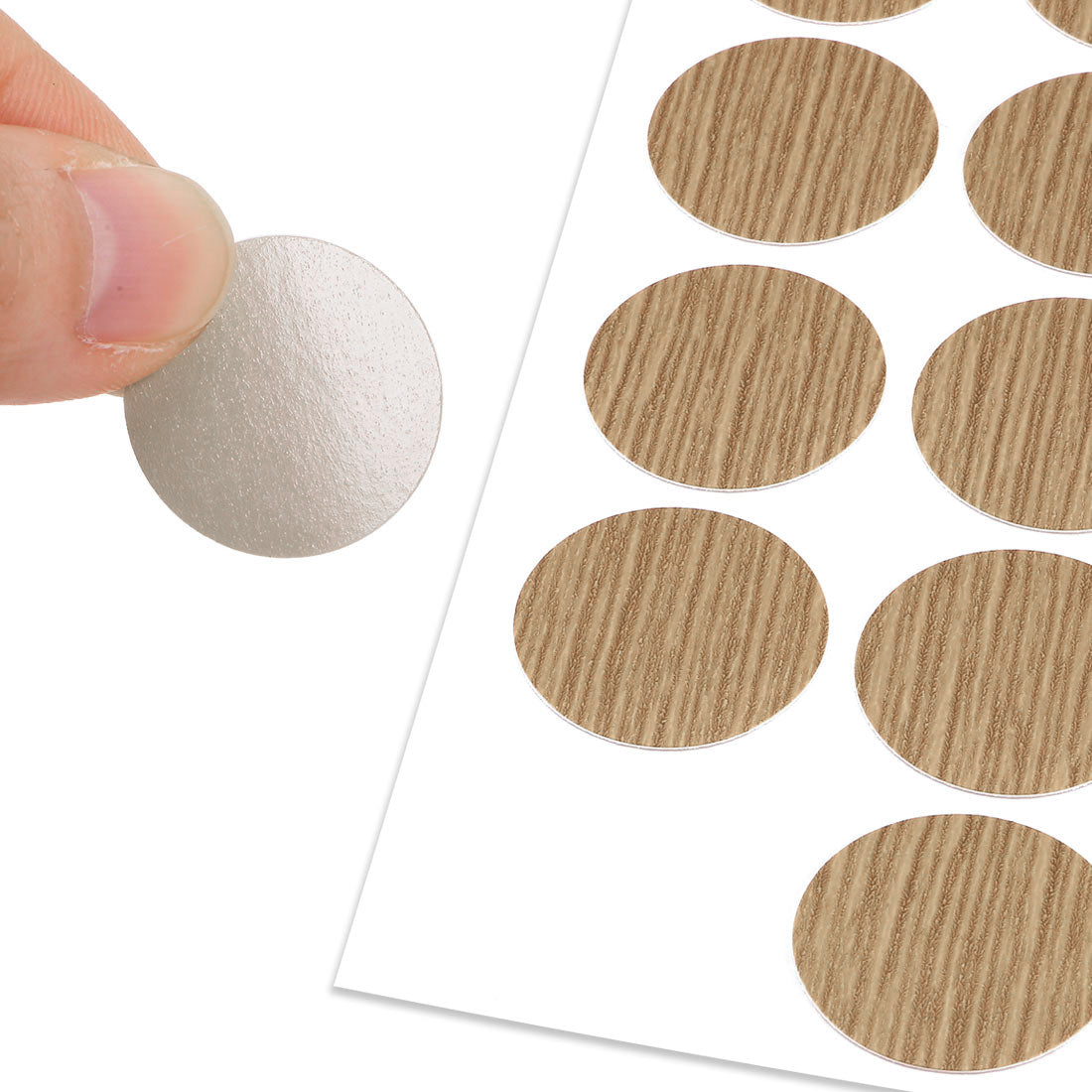 uxcell Uxcell Self-adhesive Screw Hole Stickers,1-Table Self-adhesive Screw Covers Caps Dustproof Sticker 21mm 54 in 1 Maple