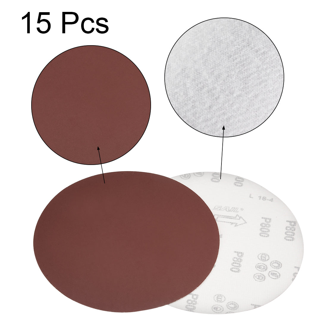 uxcell Uxcell Hook and Loop Discs Aluminum Oxide Flocking Sand for Random Orbital Sander