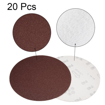 Harfington Uxcell Hook and Loop Discs Aluminum Oxide Flocking Sand for Random Orbital Sander