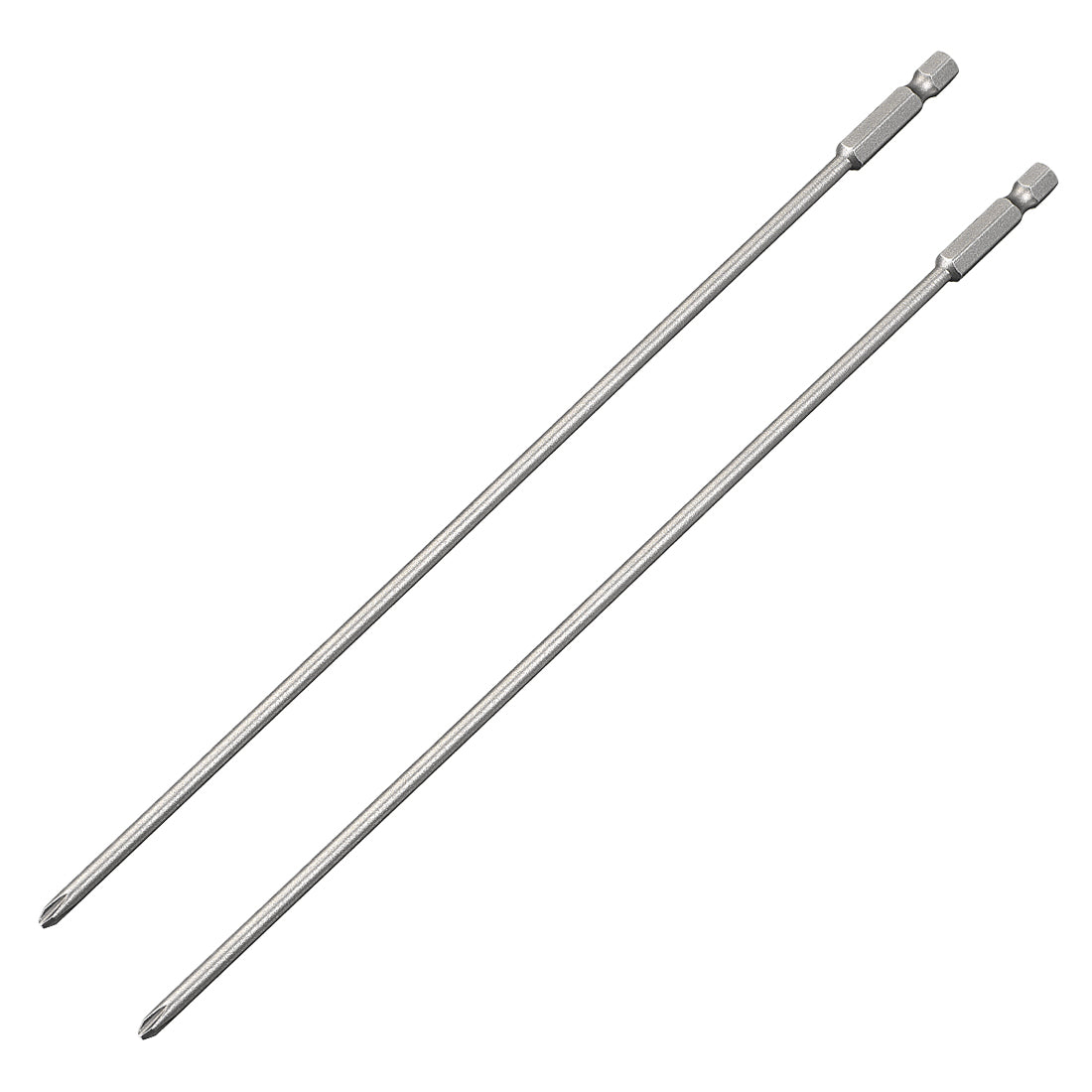 uxcell Uxcell 2pcs 1/4-Inch Hex Shank 250mm Length Phillips 4PH2 Magnetic Screw Driver S2 Screwdriver Bits