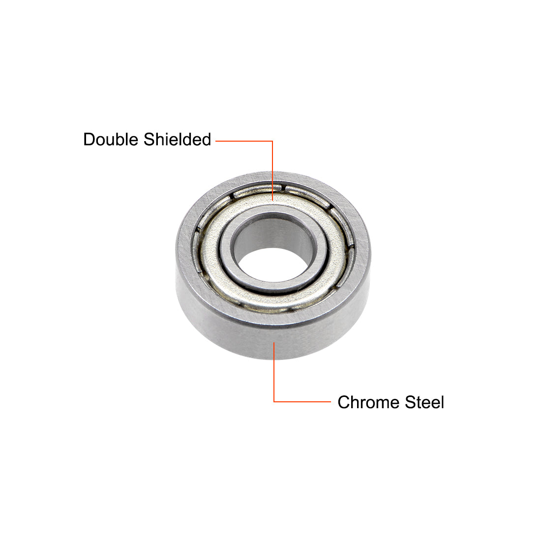 uxcell Uxcell Deep Groove Ball Bearings Inch Double Shield Chrome Steel ABEC1 Z1