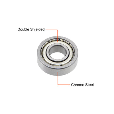 Harfington Uxcell Deep Groove Ball Bearings Inch Double Shield Chrome Steel ABEC1 Z1