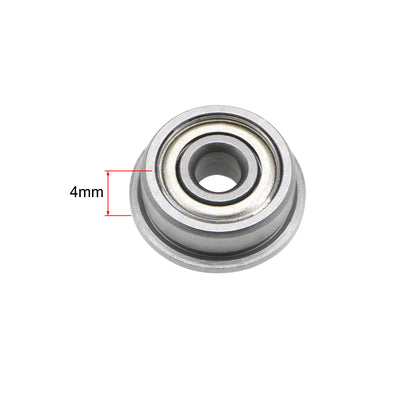 Harfington Uxcell Flange Deep Groove Ball Bearings Double Shield Chrome Steel