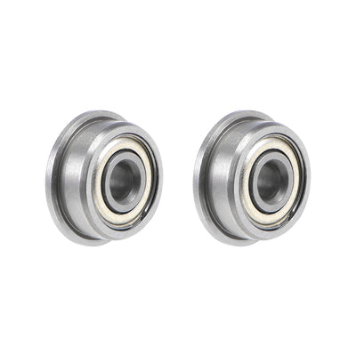 Harfington Uxcell Flange Deep Groove Ball Bearings Double Shield Chrome Steel