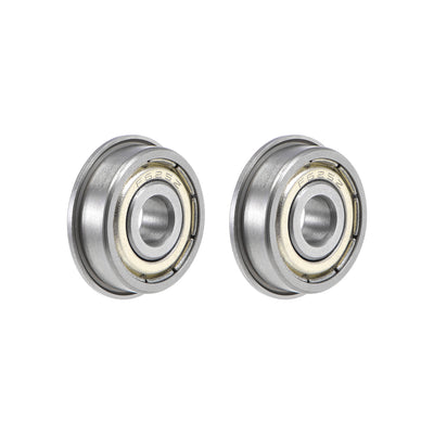 Harfington Uxcell Flange Deep Groove Ball Bearings Double Shield Chrome Steel