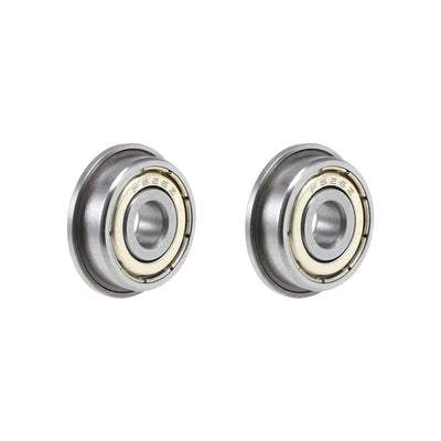 Harfington Uxcell Flange Deep Groove Ball Bearings Double Shield Chrome Steel