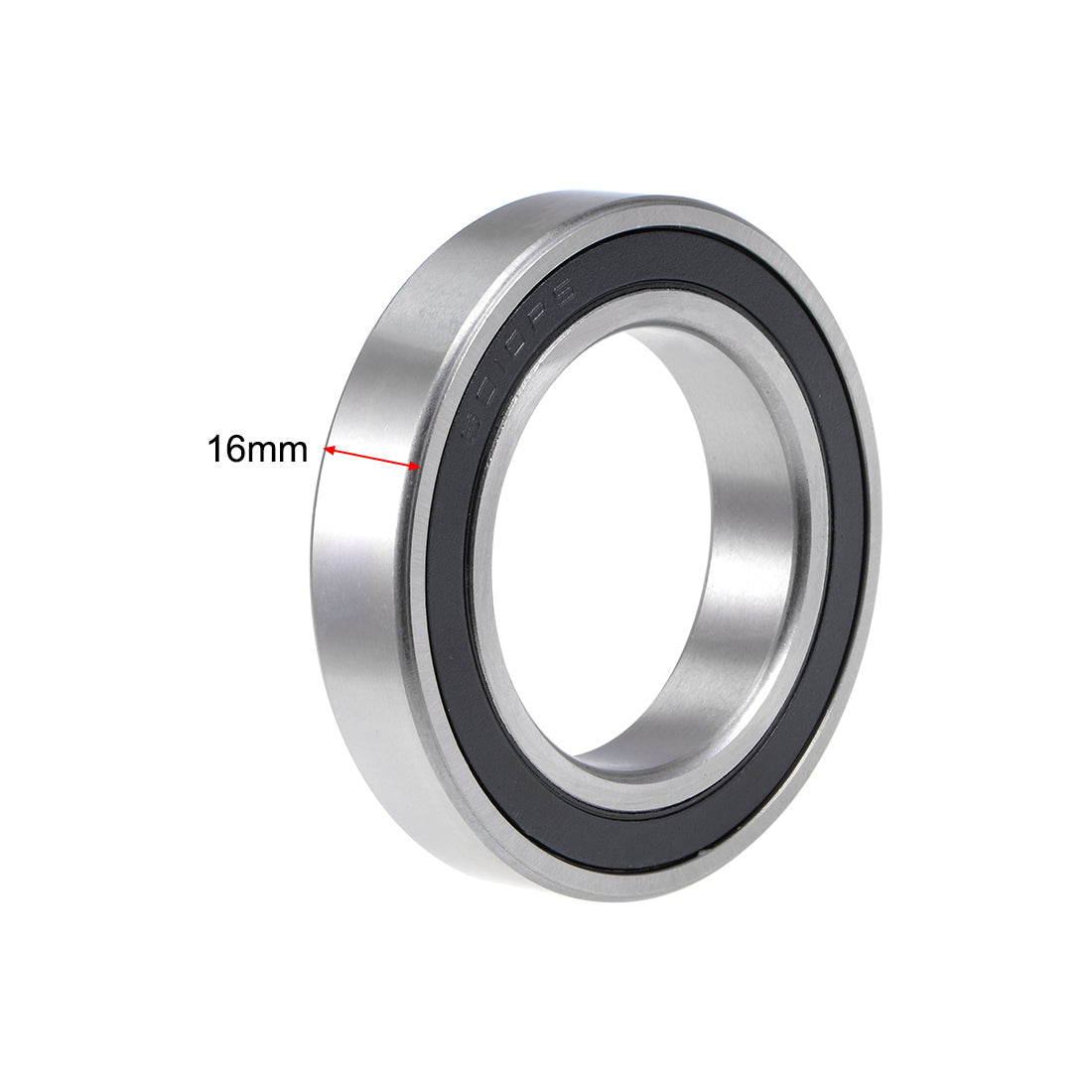 uxcell Uxcell 6010-2RS Ball Bearing 50x80x16mm Double Sealed Carbon Steel Bearings