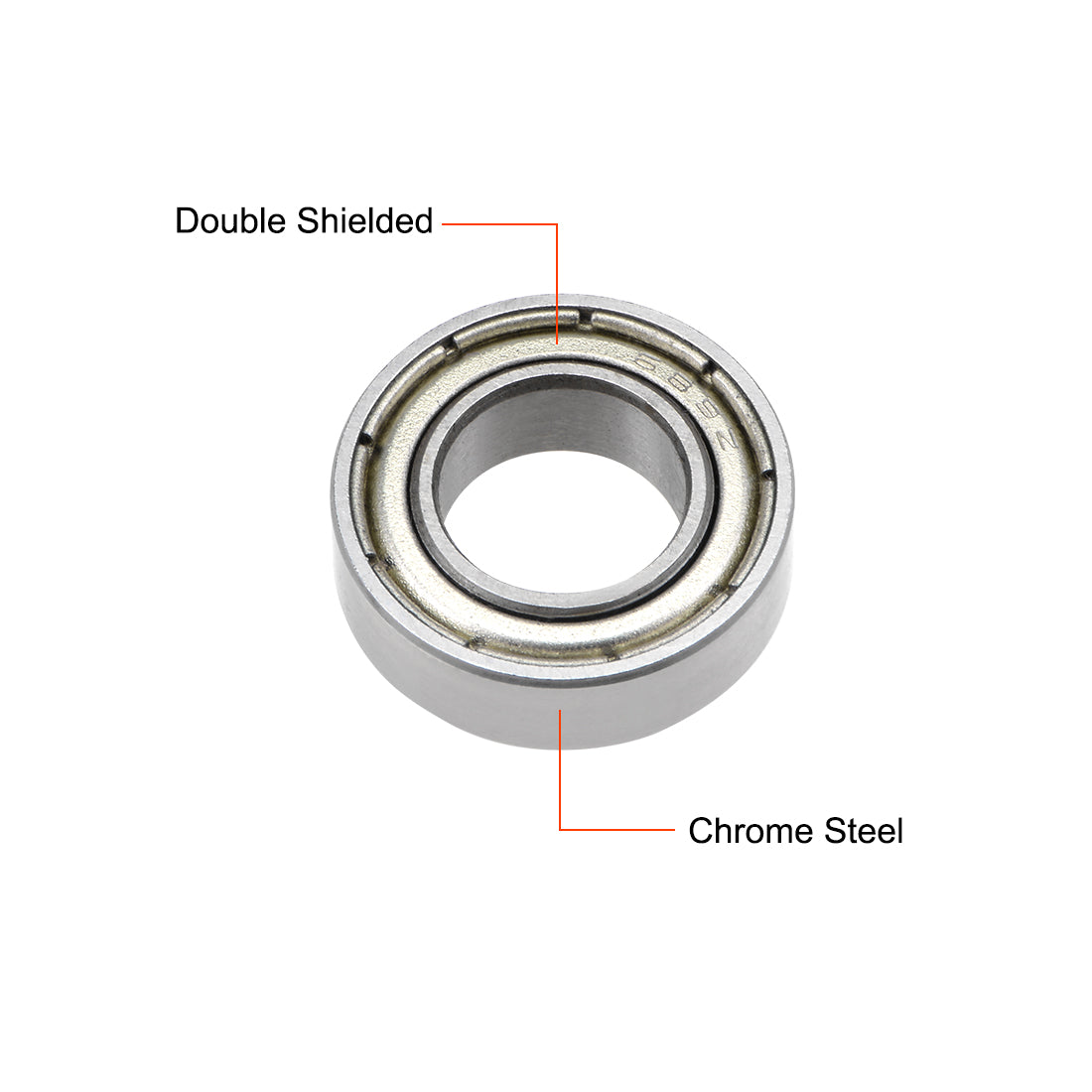 uxcell Uxcell Deep Groove Ball Bearings Metric Double Shield Chrome Steel ABEC1 Z1