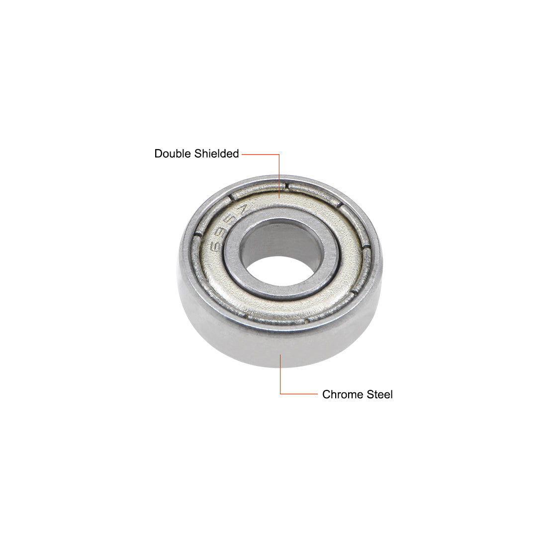 uxcell Uxcell Deep Groove Ball Bearings Metric Double Shielded Chrome Steel ABEC1 Z1