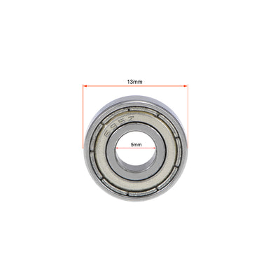 Harfington Uxcell Deep Groove Ball Bearings Metric Double Shielded Chrome Steel ABEC1 Z1