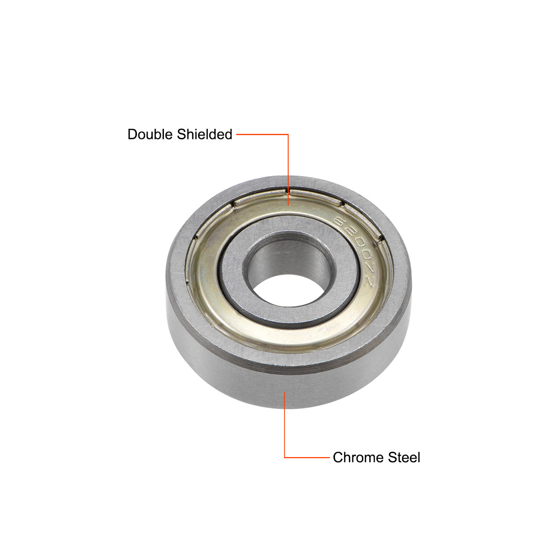 uxcell Uxcell Deep Groove Ball Bearings Metric Double Shield Chrome Steel ABEC1 Z1