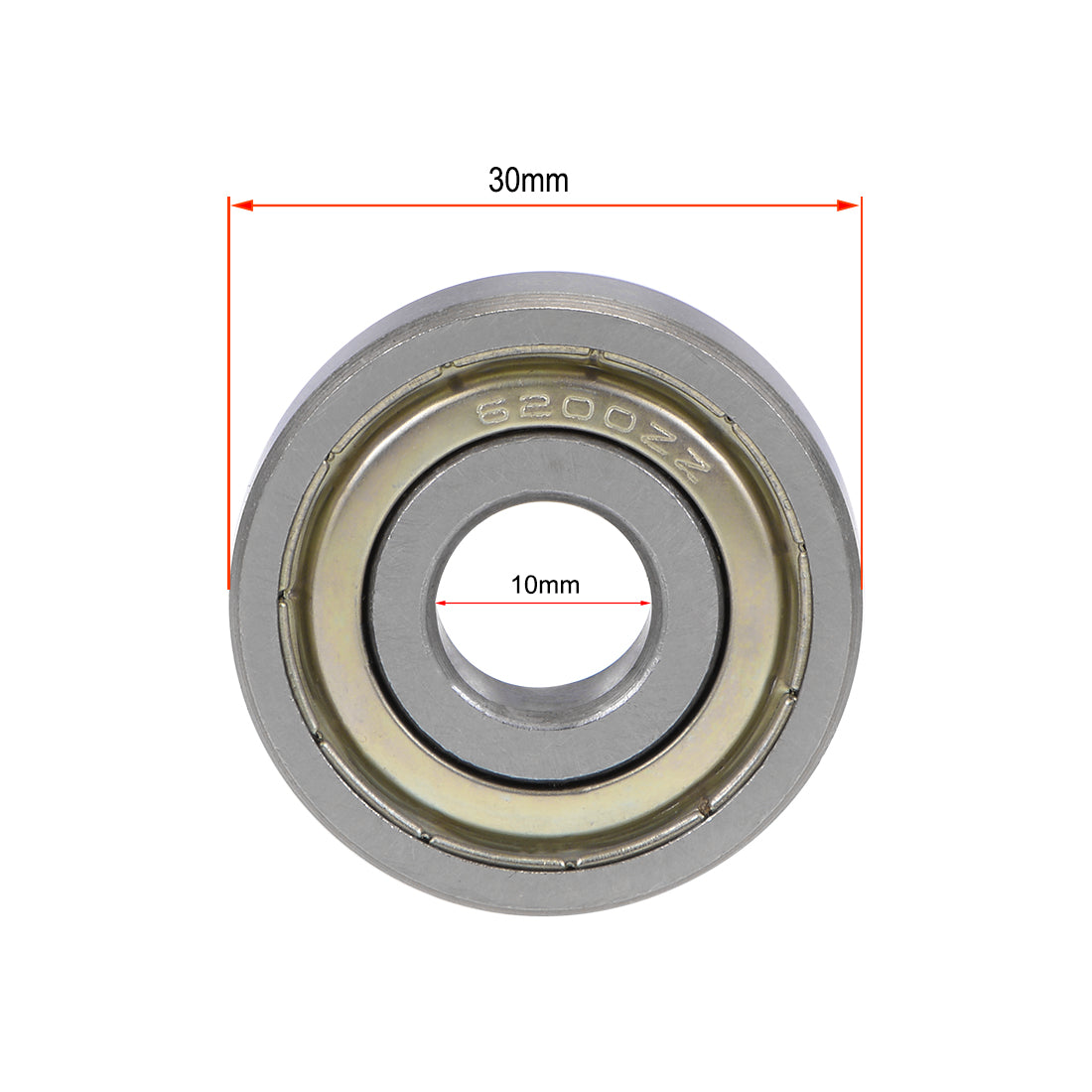 uxcell Uxcell Deep Groove Ball Bearings Metric Double Shield Chrome Steel ABEC1 Z1