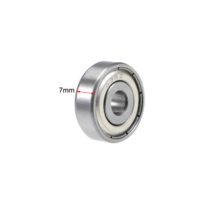 Harfington Uxcell Deep Groove Ball Bearings Metric Double Shielded Chrome Steel ABEC1 Z1