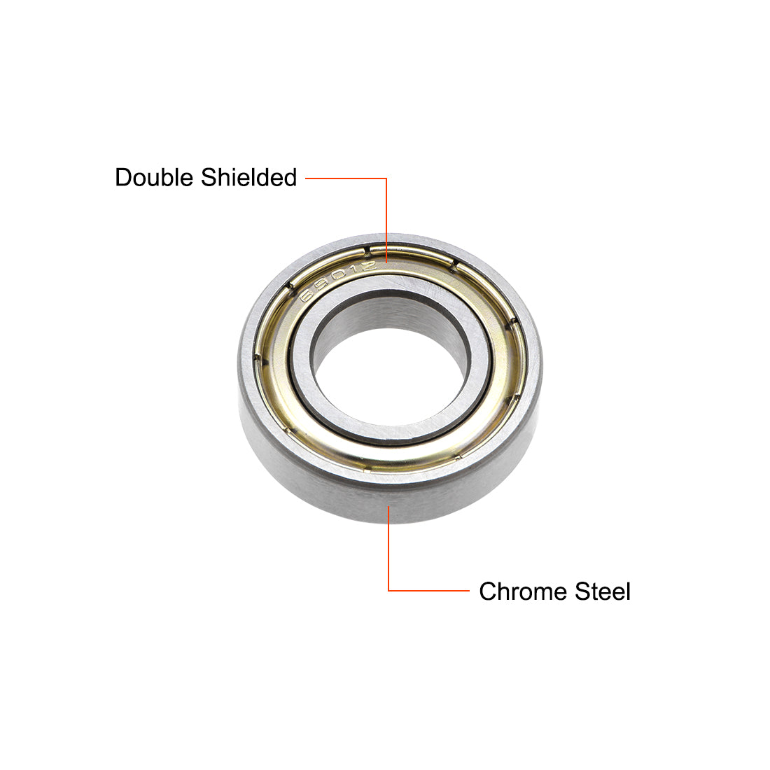 uxcell Uxcell Deep Groove Ball Bearings Metric Double Shield Chrome Steel ABEC1 Z1