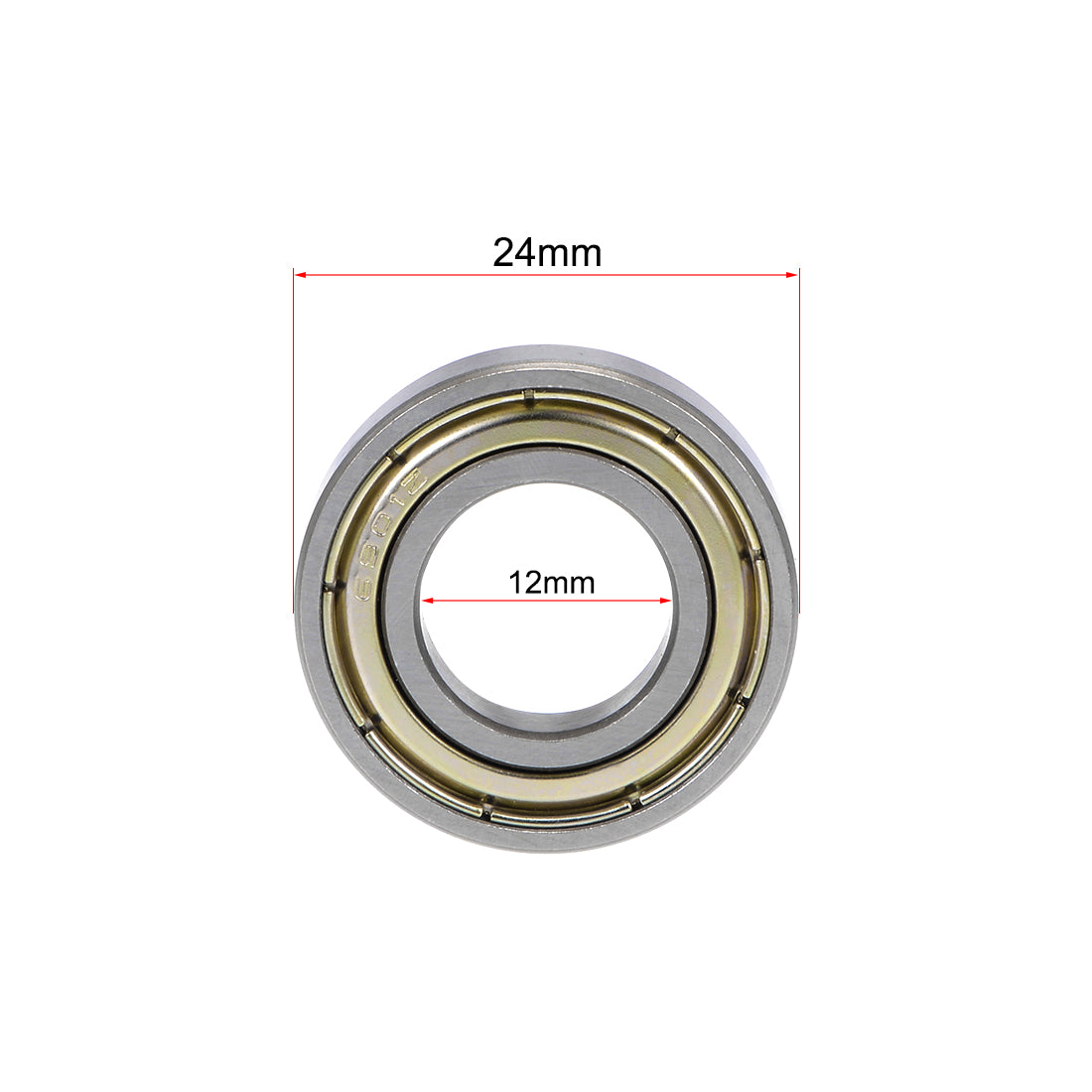 uxcell Uxcell Deep Groove Ball Bearings Metric Double Shield Chrome Steel ABEC1 Z1