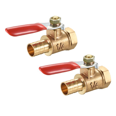 Harfington Uxcell Brass Air Ball Valve Shut Off Switch G3/8 Female to 5/16" Hose Barb 2Pcs