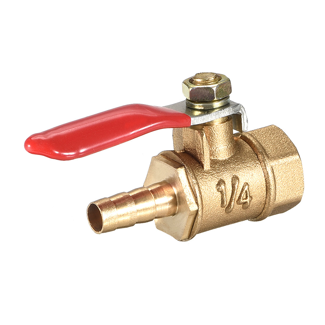 Uxcell Uxcell Brass Air Ball Valve Shut Off Switch G1/4 Female to 1/4" Hose Barb