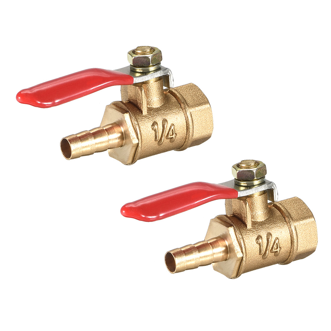 Uxcell Uxcell Brass Air Ball Valve Shut Off Switch G3/8 Female to 5/16" Hose Barb 2Pcs