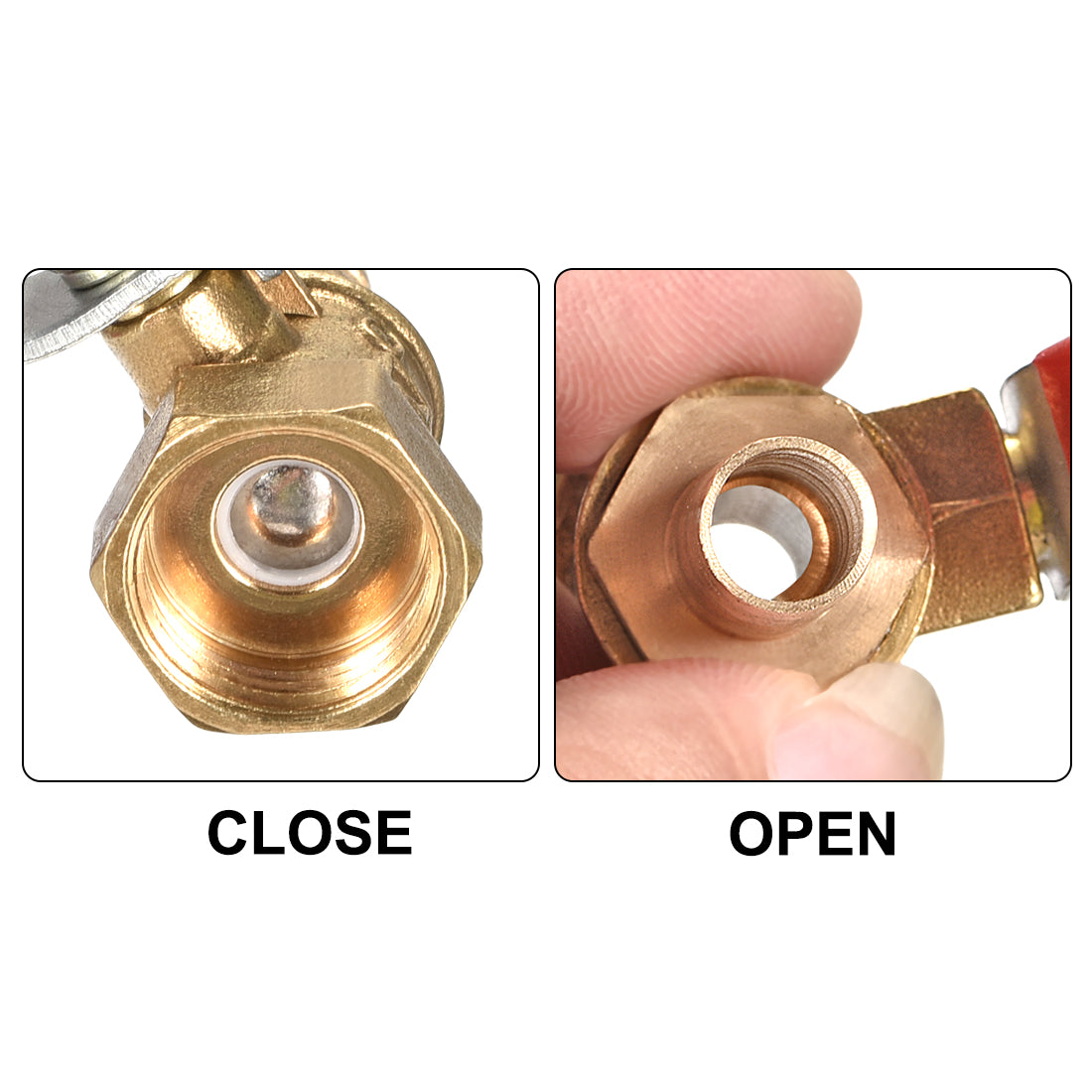 Uxcell Uxcell Brass Air Ball Valve Shut Off Switch G3/8 Female to 5/16" Hose Barb 2Pcs