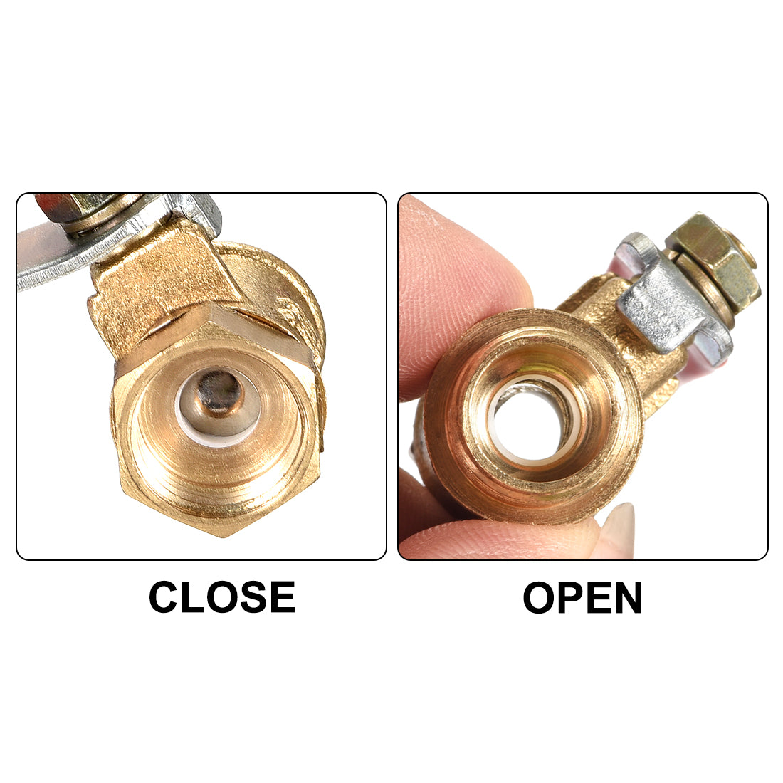 Uxcell Uxcell Brass Air Ball Valve Shut Off Switch G1/2 Male to Female Pipe Coupler 2Pcs