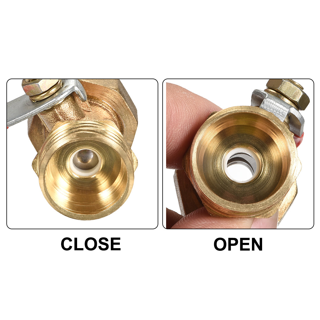 Uxcell Uxcell Brass Air Ball Valve Shut Off Switch G1/2 Male to Female Pipe Coupler 2Pcs