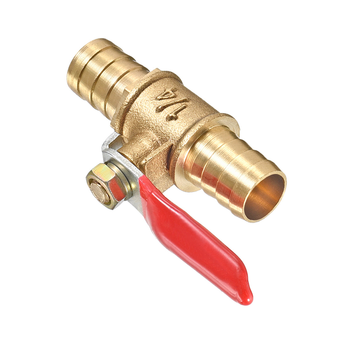 Uxcell Uxcell Brass Air Ball Valve Shut Off Switch 8mm Hose Barb to 8mm Hose Barb