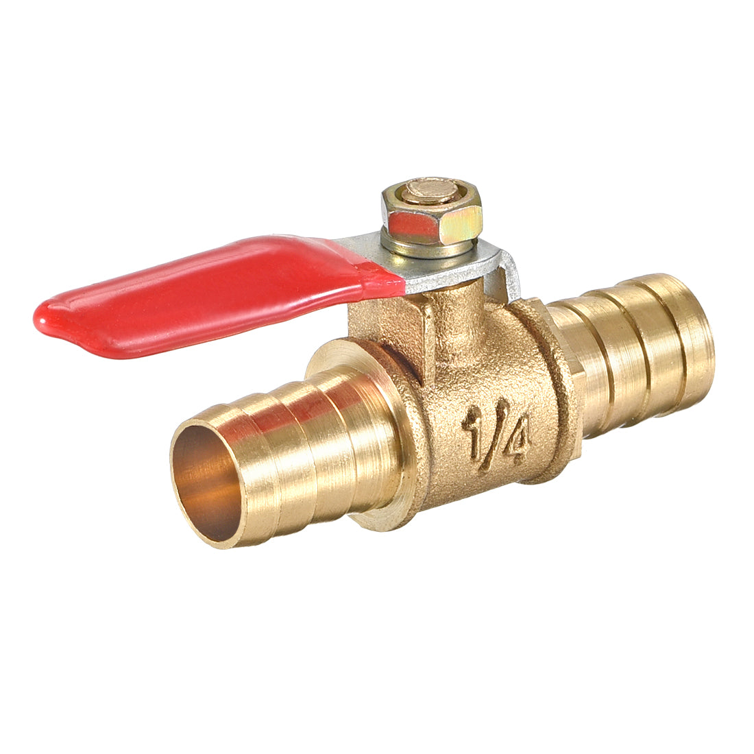 Uxcell Uxcell Brass Air Ball Valve Shut Off Switch 8mm Hose Barb to 8mm Hose Barb