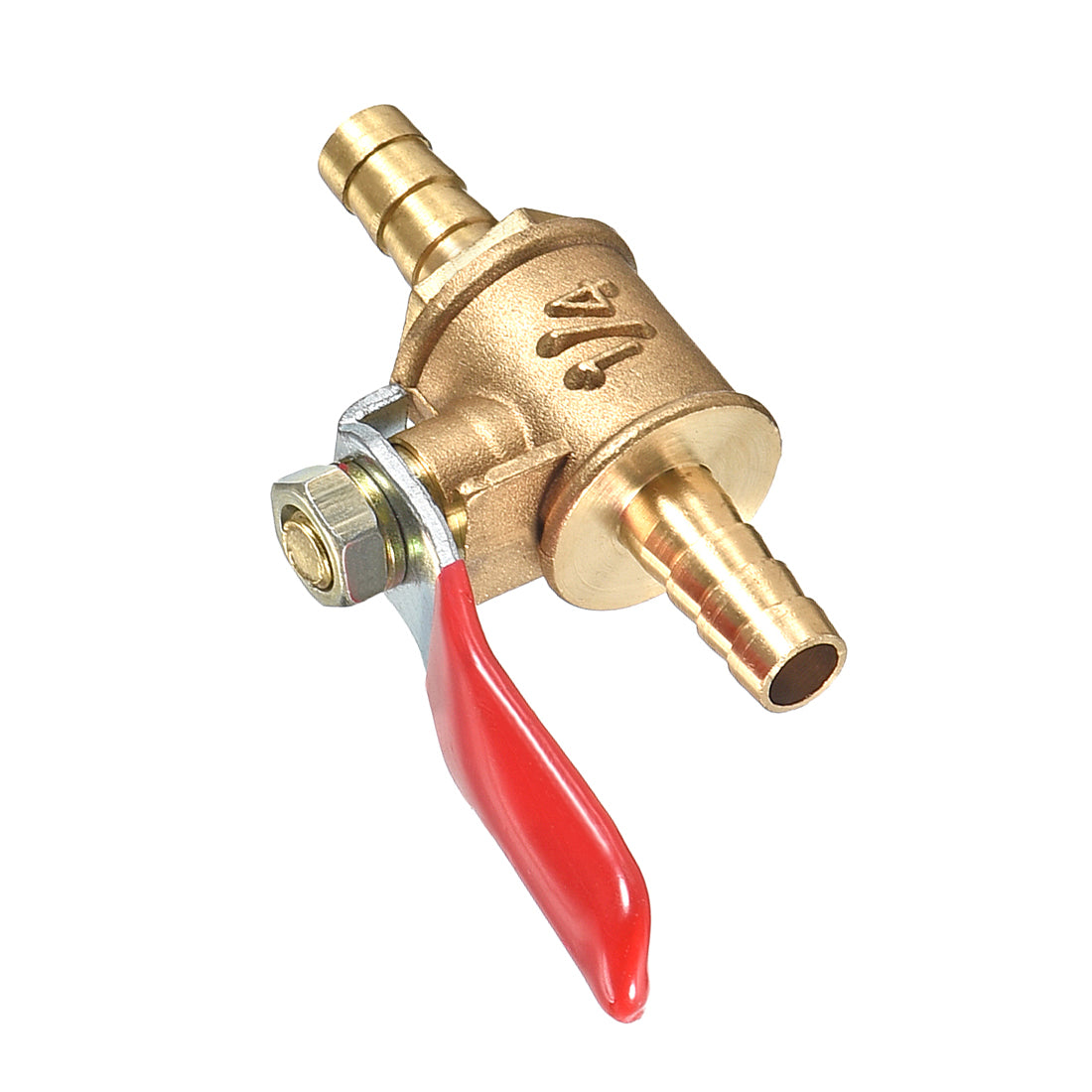 Uxcell Uxcell Brass Air Ball Valve Shut Off Switch 8mm Hose Barb to 8mm Hose Barb