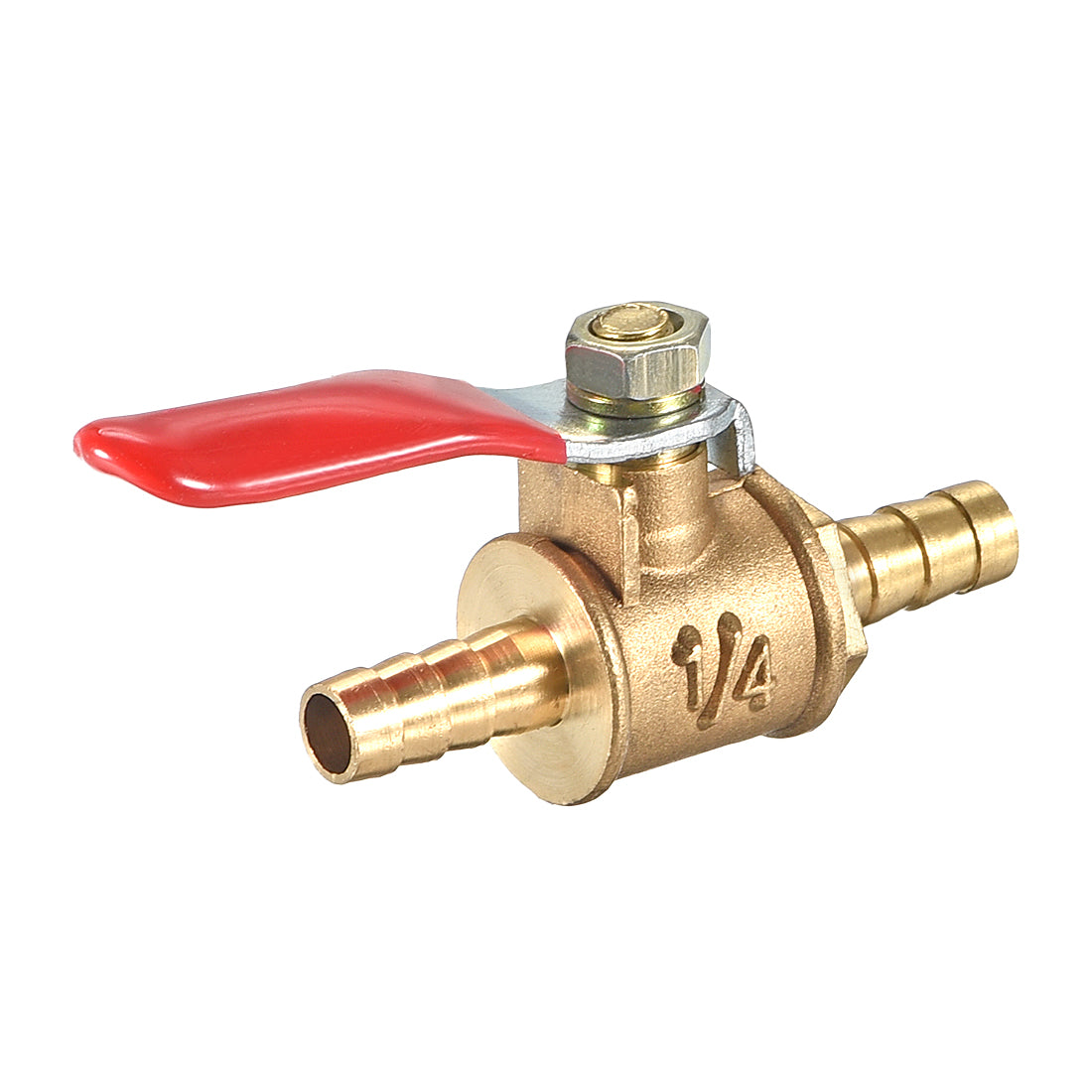 Uxcell Uxcell Brass Air Ball Valve Shut Off Switch 8mm Hose Barb to 8mm Hose Barb