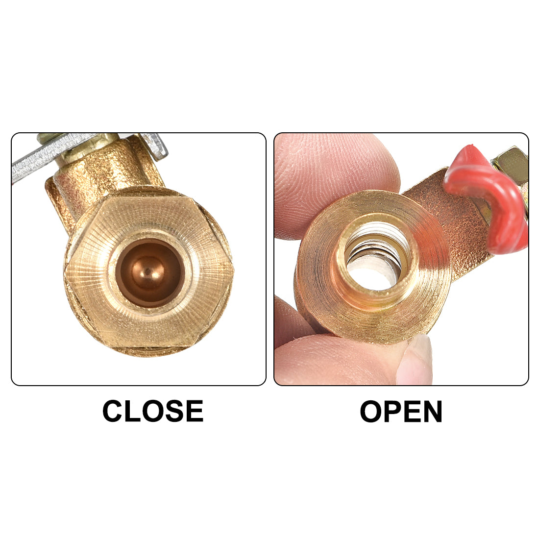 Uxcell Uxcell Brass Air Ball Valve Shut Off Switch 8mm Hose Barb to 8mm Hose Barb