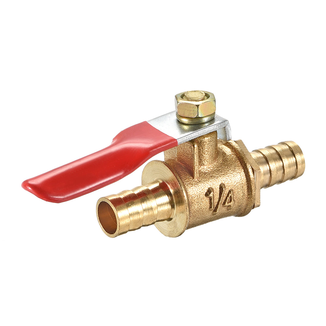 Uxcell Uxcell Brass Air Ball Valve Shut Off Switch 8mm Hose Barb to 8mm Hose Barb