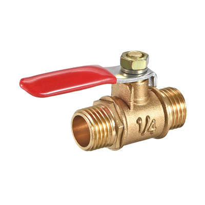 Harfington Uxcell Brass Air Ball Valve Shut Off Switch G1/2 Male to Male Pipe Coupler