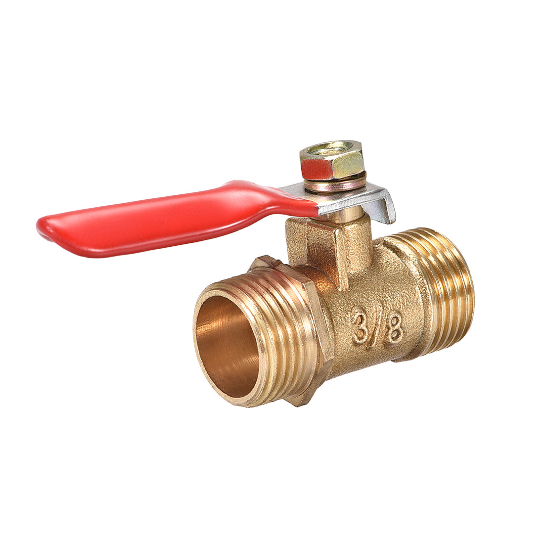 Uxcell Uxcell Brass Air Ball Valve Shut Off Switch G1/2 Male to Male Pipe Coupler