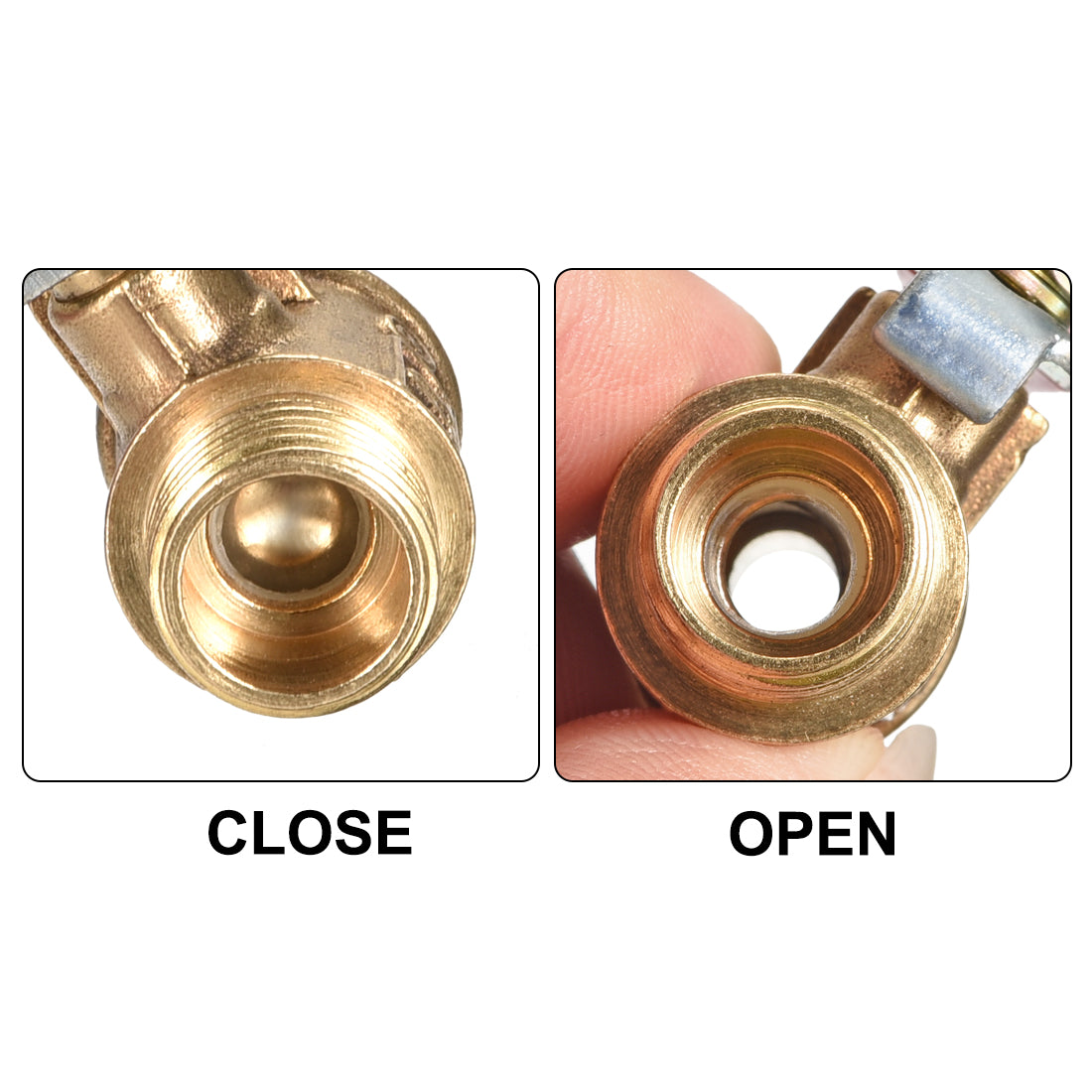 Uxcell Uxcell Brass Air Ball Valve Shut Off Switch G1/2 Male to 5/16" Hose Barb 2Pcs