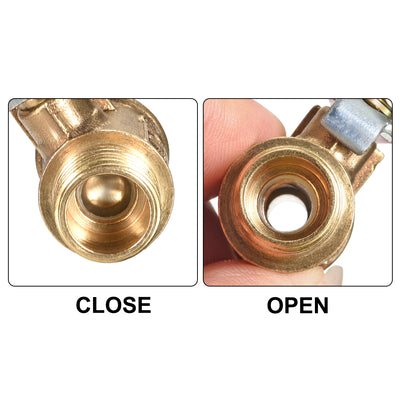 Harfington Uxcell Brass Air Ball Valve Shut Off Switch G1/2 Male to 5/16" Hose Barb 2Pcs