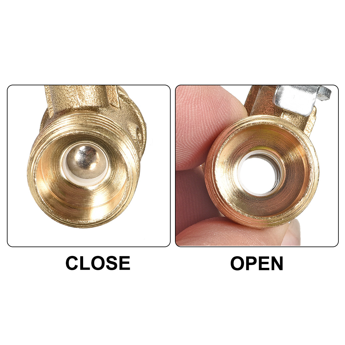 Uxcell Uxcell Brass Air Ball Valve Shut Off Switch G1/2 Male to 5/16" Hose Barb 2Pcs