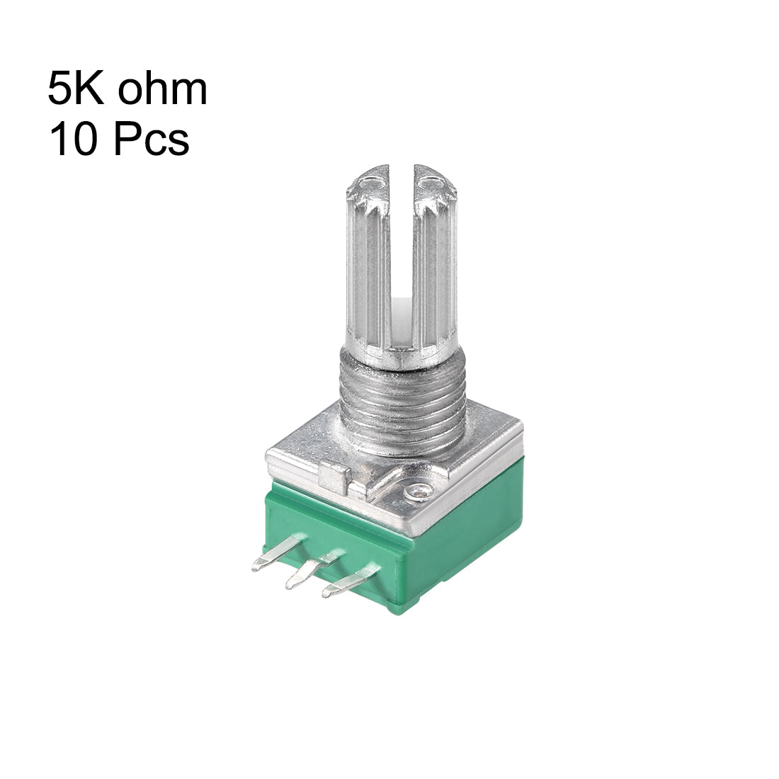 uxcell Uxcell 10Stück 5K Ohm VaristorSinglerotations-Kohleschicht Kegel Potentiometer