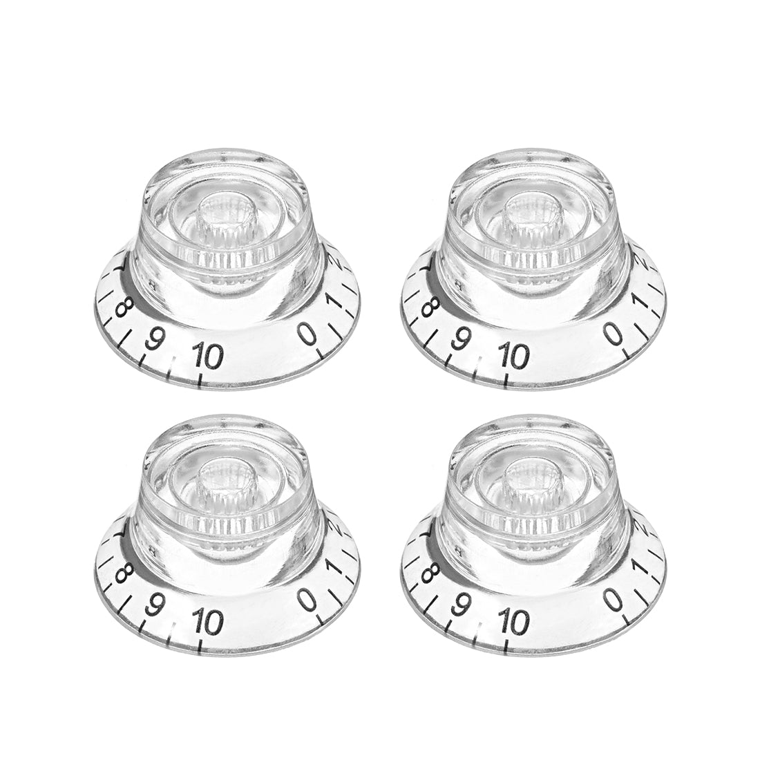 uxcell Uxcell 4pcs, 6mm Potentiometer Control Knobs For LP Electric Guitar Acrylic Volume Tone Knobs ,Clear