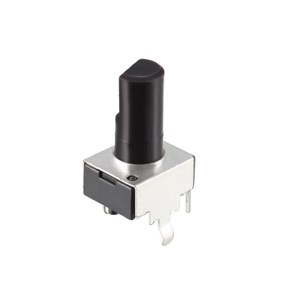 Harfington Uxcell Carbon Film Potentiometer, 50K Ohm Variable Resistors Single Turn Rotary Half Shaft Design 5pcs