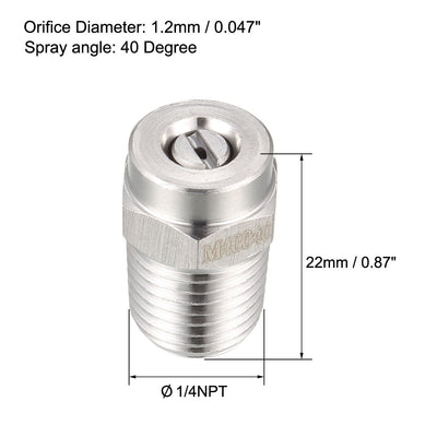 Harfington Uxcell Pressure Washer   Nozzle, 1/4NPT Thread Spray Tip (40 Degree, 1.2mm Orifice Diameter)