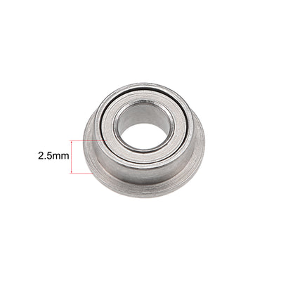 Harfington Uxcell Miniature Flange Deep Groove Ball Bearings Double Shielded Chrome Steel