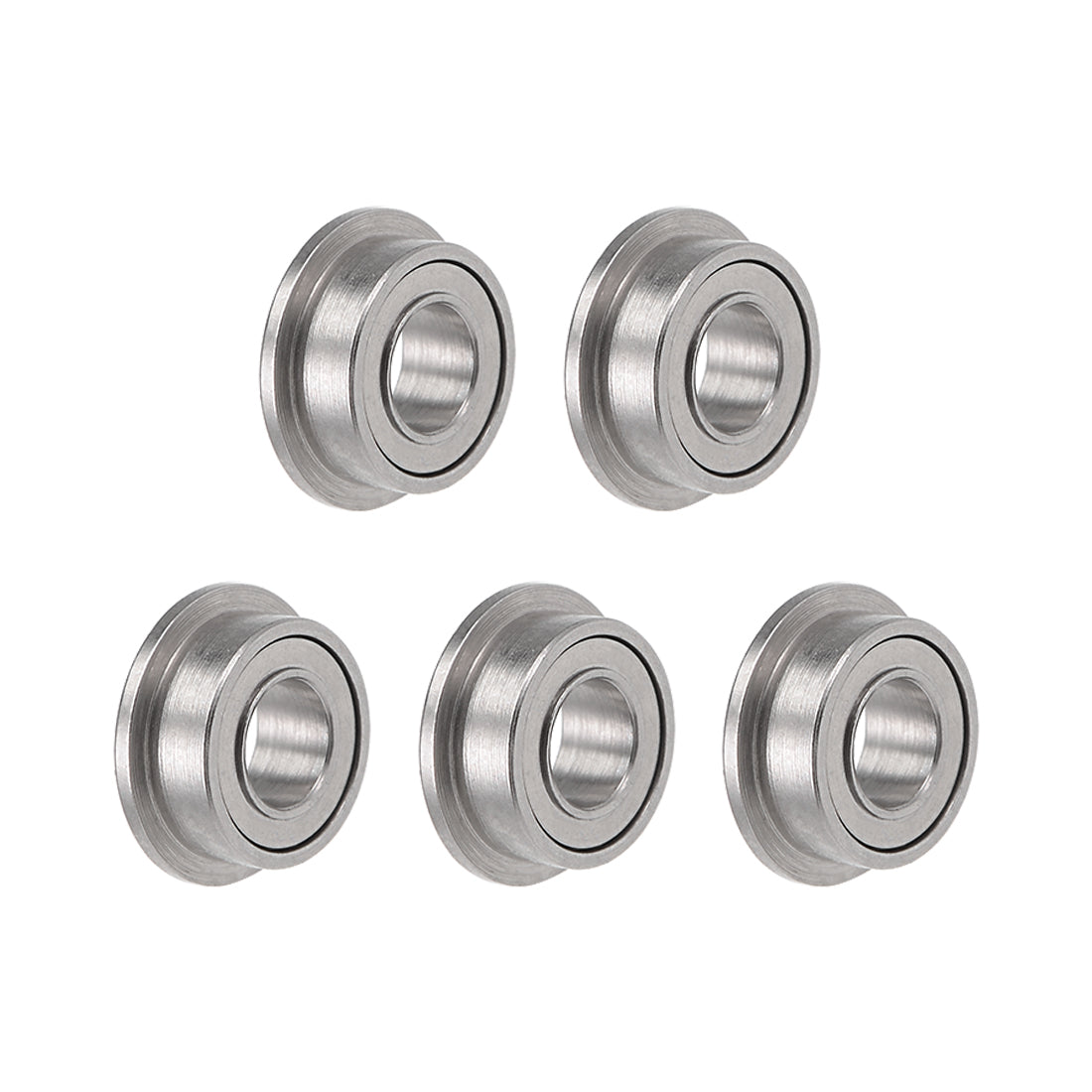 uxcell Uxcell Miniature Flange Deep Groove Ball Bearings Double Shielded Chrome Steel