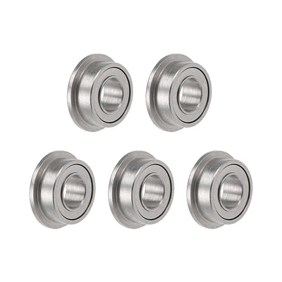 Harfington Uxcell Miniature Flange Deep Groove Ball Bearings Double Shielded Chrome Steel